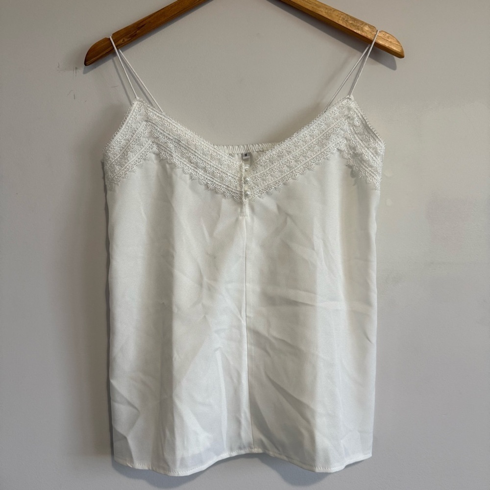 Women’s White Lace-Trim Camisole